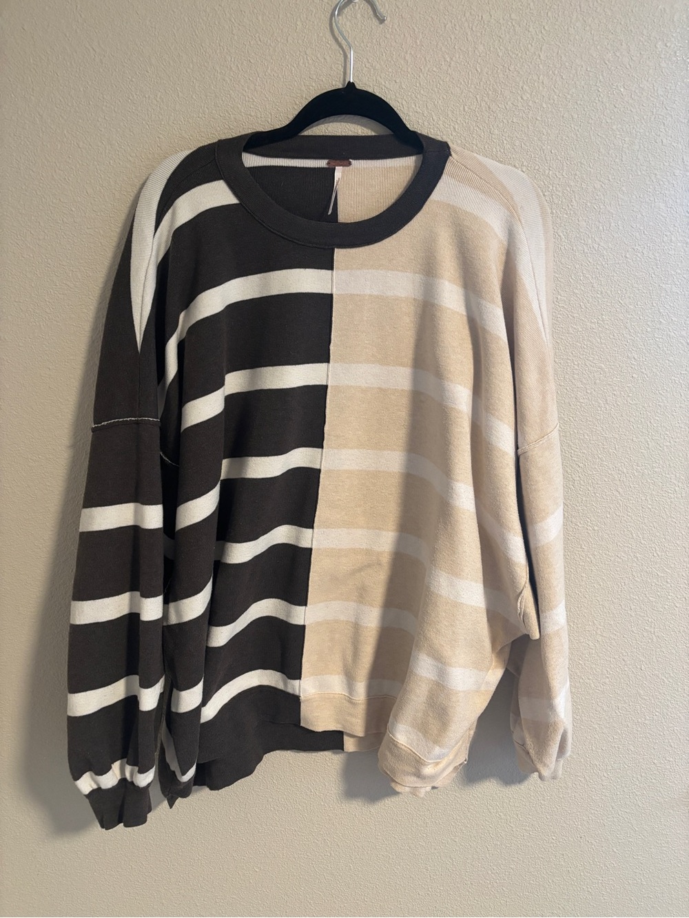 Free People uptown oversized striped sweater